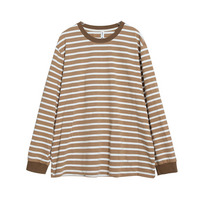 みんな大好き! ボーダー柄 オーバーサイズ 綿100%長袖トップス