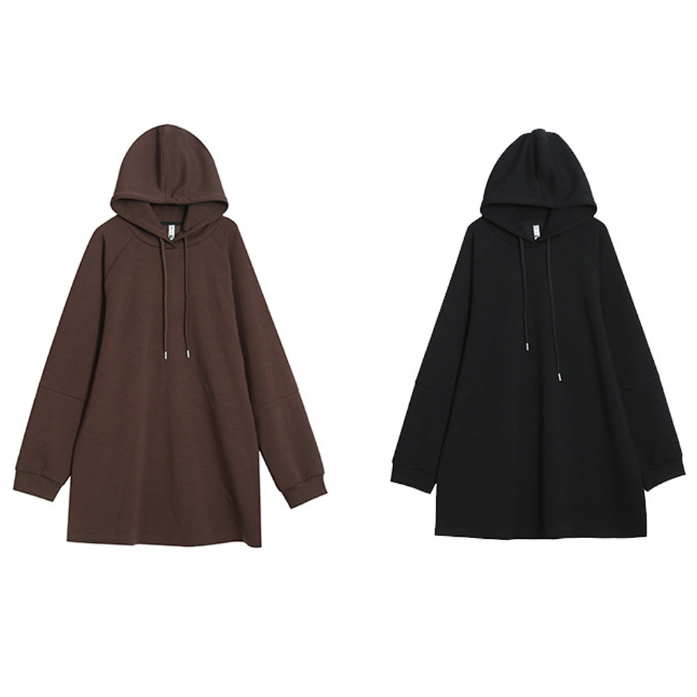 一枚でもカジュアルパンツとコーデしてもおしゃれなフーディーワンピ16