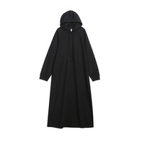 長さ10cm違いの2タイプ ワッフル生地スウェットフーディーワンピース