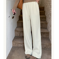 長さ5cm違いの2タイプ 裏起毛素材で暖か！カジュアルワイドパンツ