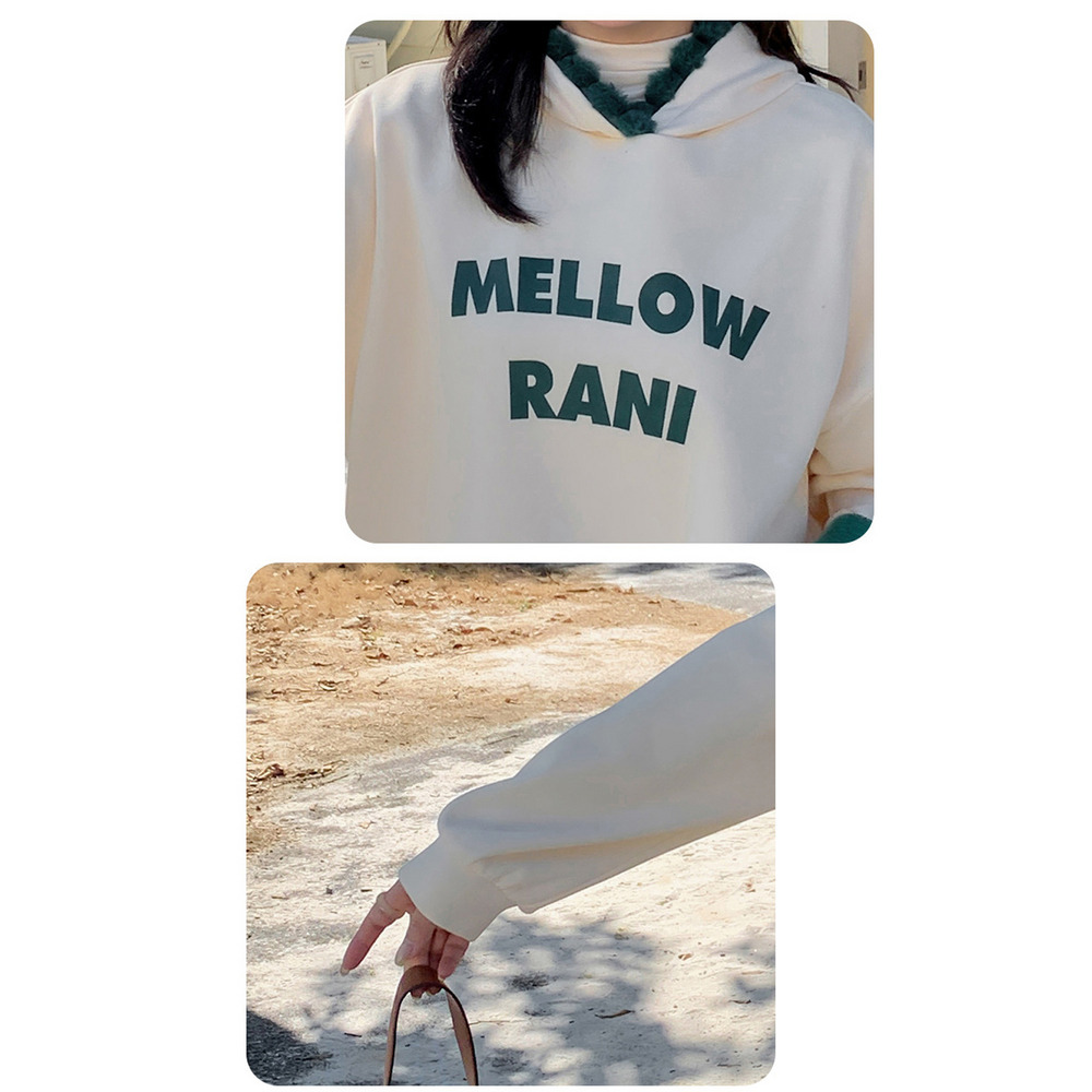 フードの配色ポンポンプリムが大人カワイイオーバーサイズパーカー14