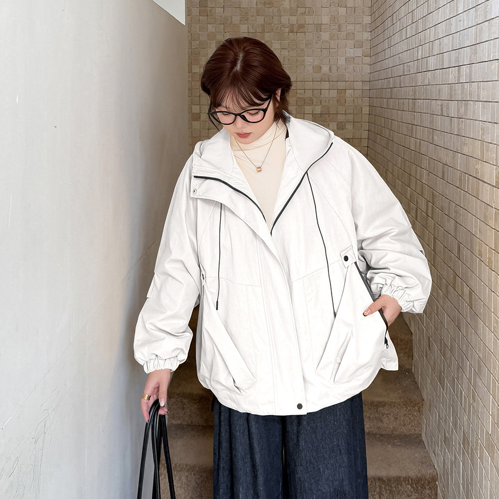 ワークテイストのオーバーサイズ 裏キルティングジャケット1