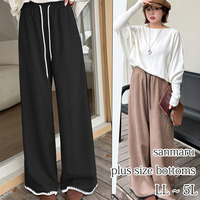 ウールライク素材のドレープが綺麗なワイドストレートパンツ