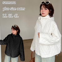 キラキラ光る生地のシンプルで軽量なキルティングジャケット