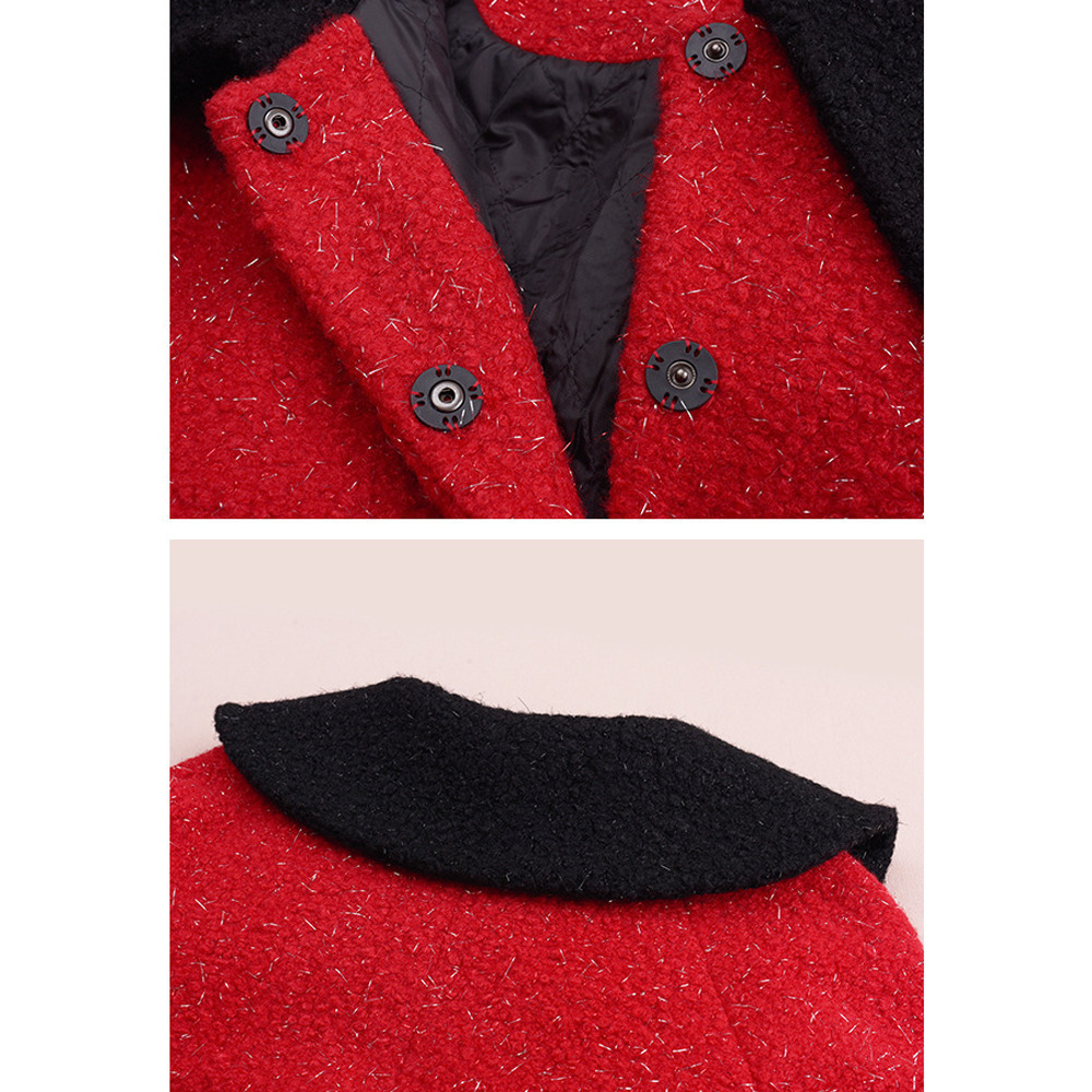 銀糸入ウールライク生地の配色ピーターパンカラーコート11