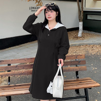 暖かくて大人可愛い起毛レースフード付き ウエストタックワンピース