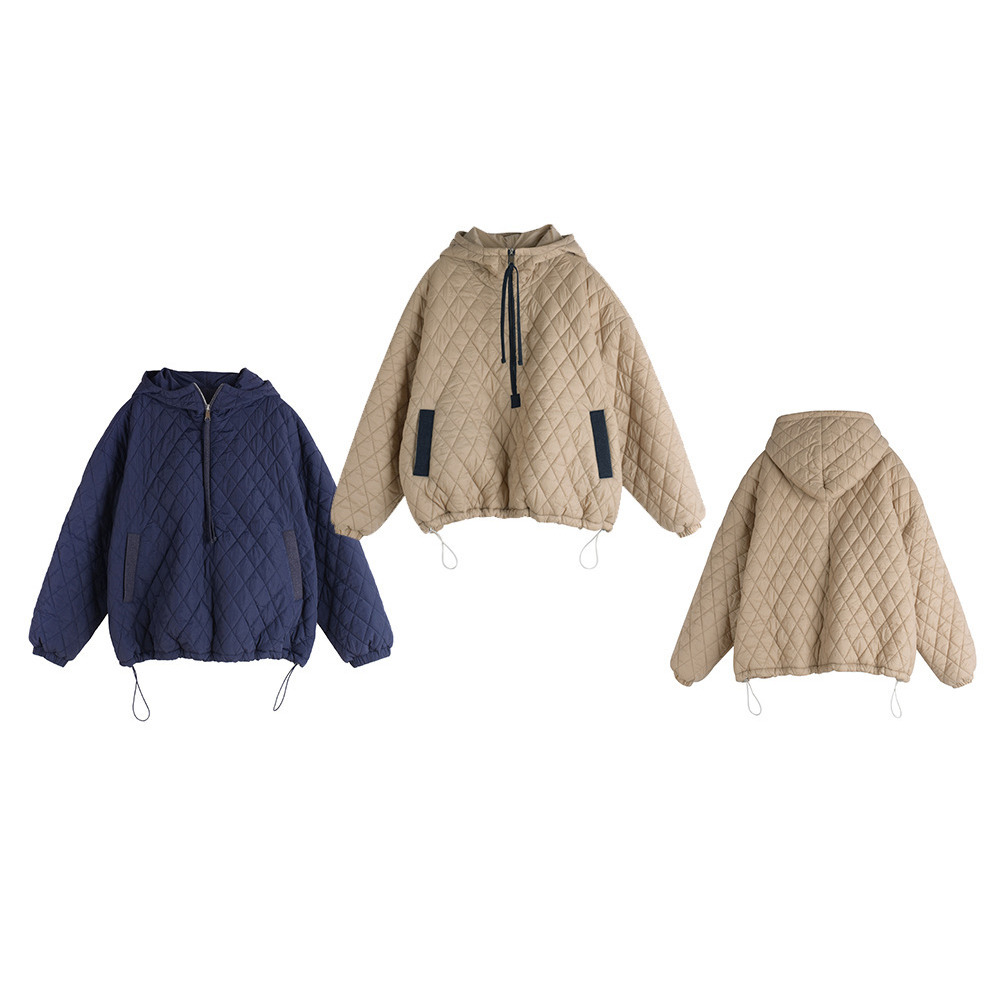 軽量で暖か!スタイリッシュなキルティング プハーフジップジャケット19