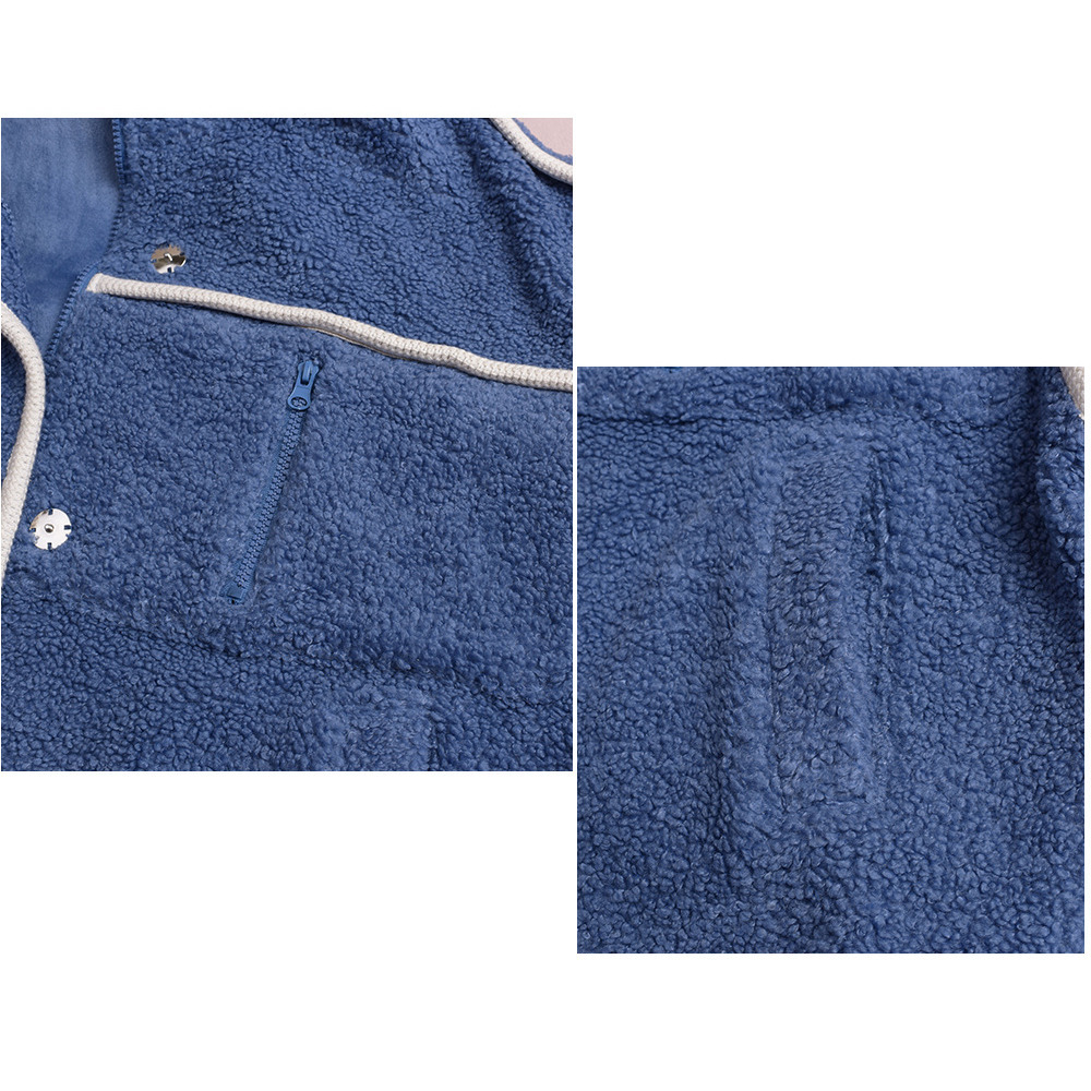 配色パイピングがアクセント!オーバーサイズ ボアフリースジャケット11