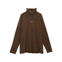 ふわふわで暖か！起毛ニット素材 メロー加工タートルネックトップス