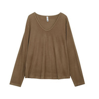ふんわり暖か！起毛ニット素材 Ｖネック プルオーバートップス