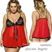 メッシュ ベビードール ランジェリー