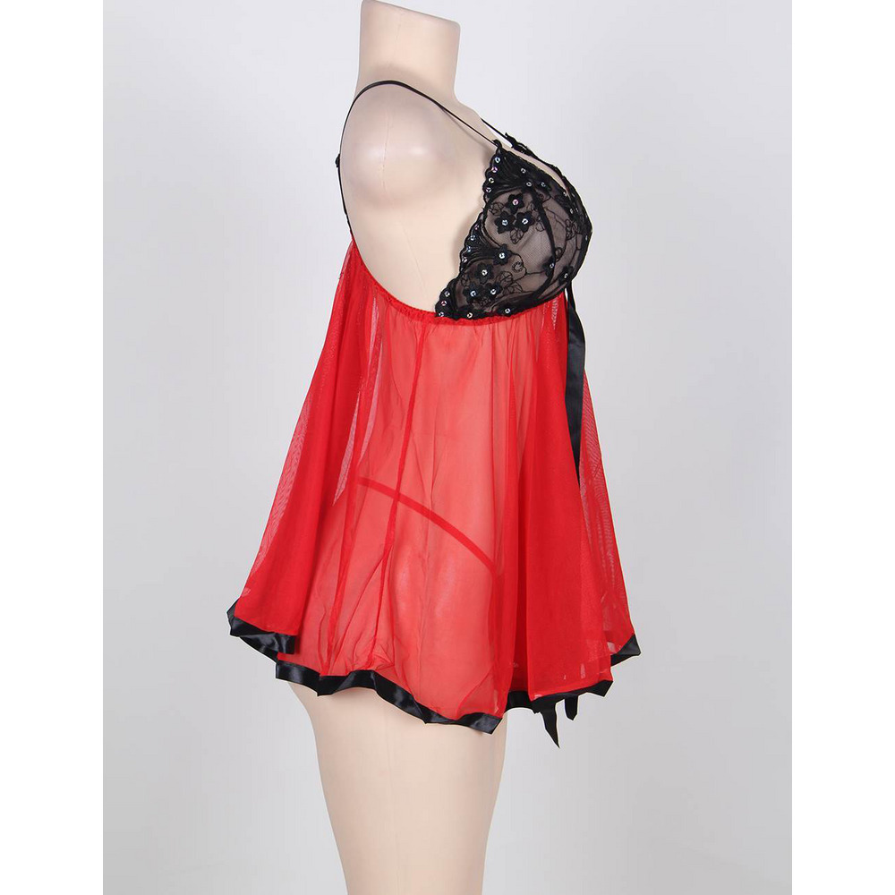 メッシュ ベビードール ランジェリー11