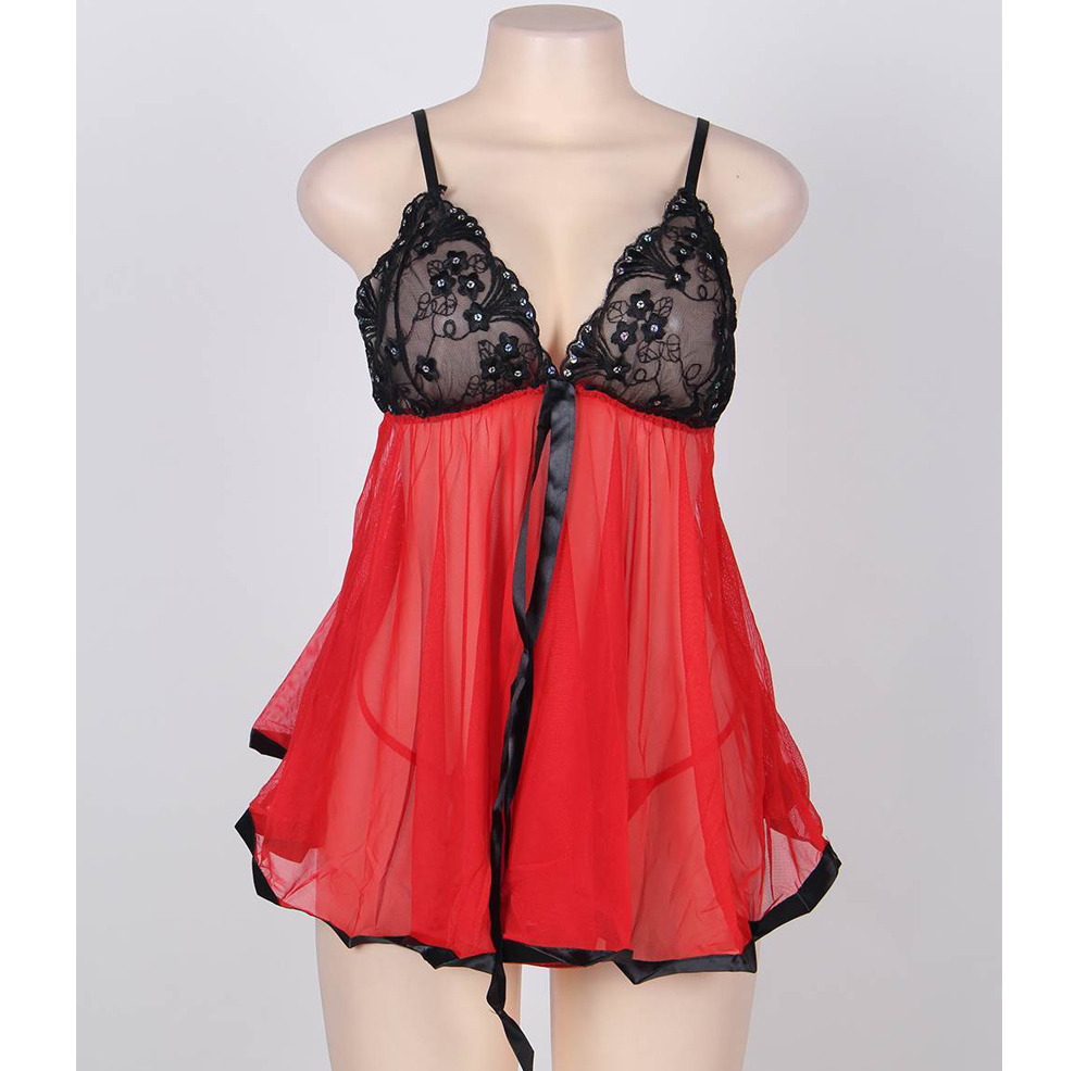 メッシュ ベビードール ランジェリー7