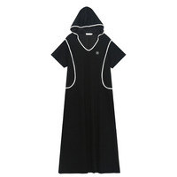 着丈10cm違いの2タイプ フード付きＡライン半袖ワンピース 海外インポート服 sanmaru