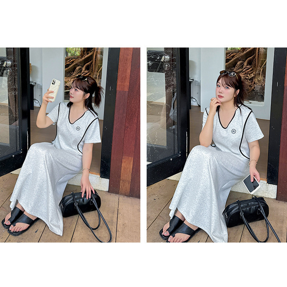 着丈10cm違いの2タイプ フード付きAライン半袖ワンピース5