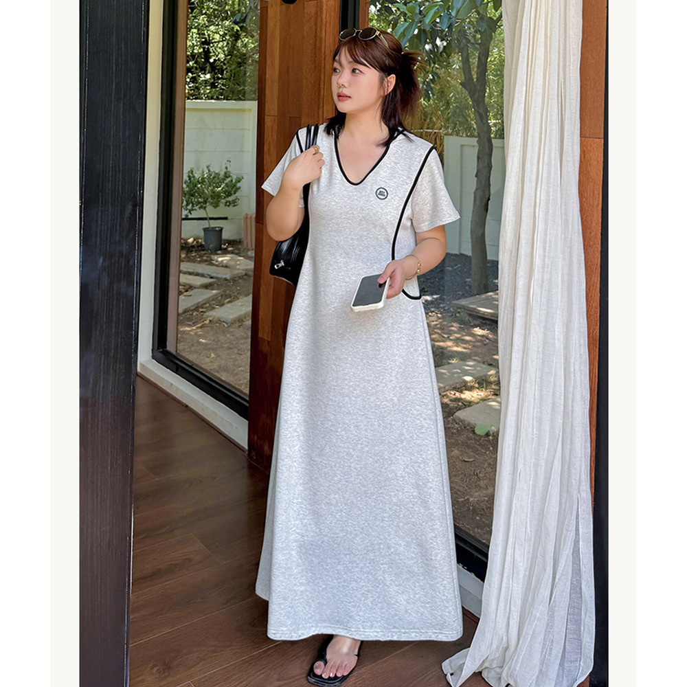 着丈10cm違いの2タイプ フード付きAライン半袖ワンピース8