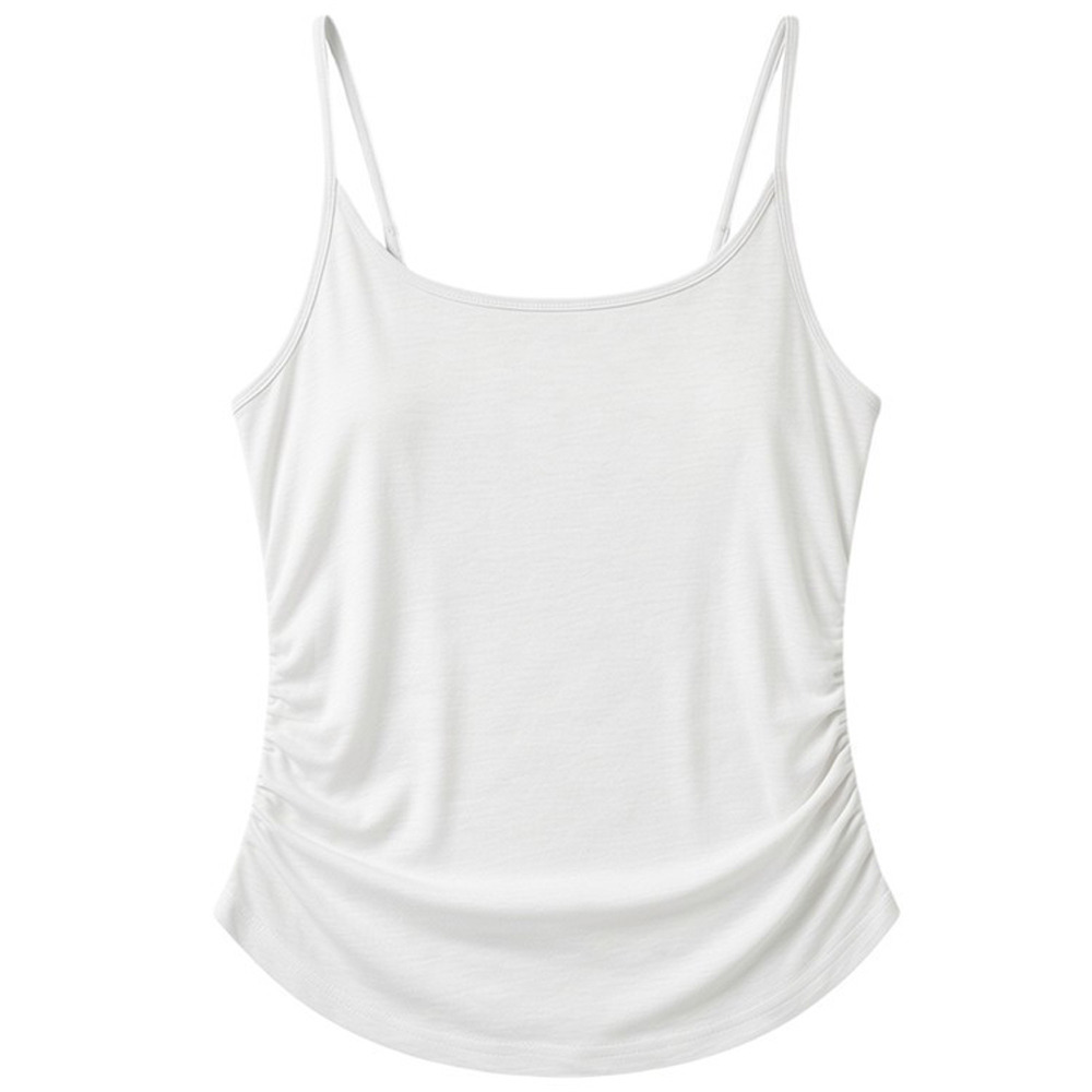 伸縮性に優れたモダール素材で脇や胸元をフォローしてくれるキャミソール サンマル2