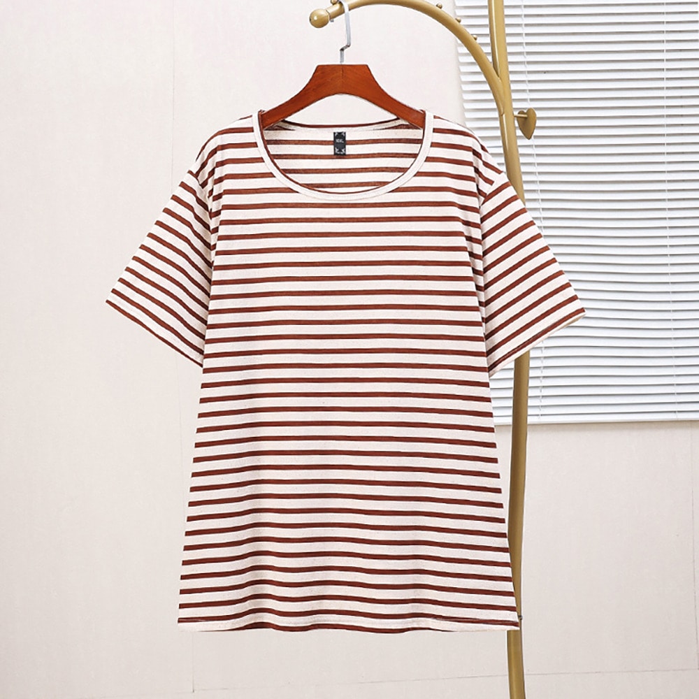 夏の定番ボーダー柄。ゆったりリラクシーな半袖Tシャツ6