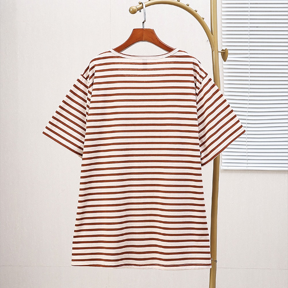 夏の定番ボーダー柄。ゆったりリラクシーな半袖Tシャツ7