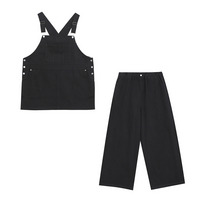 オーバーオールワンピース+ワイドパンツの着回し力抜群のセットアップ