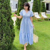 ふんわり優美に纏う、大人のコットンナチュラルワンピース