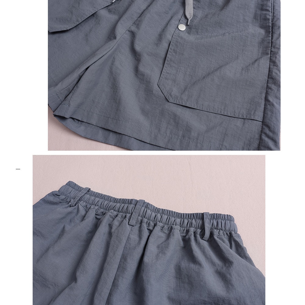 軽やかな穿き心地とトレンド感を兼ね備えたAラインカーゴショートパンツ11