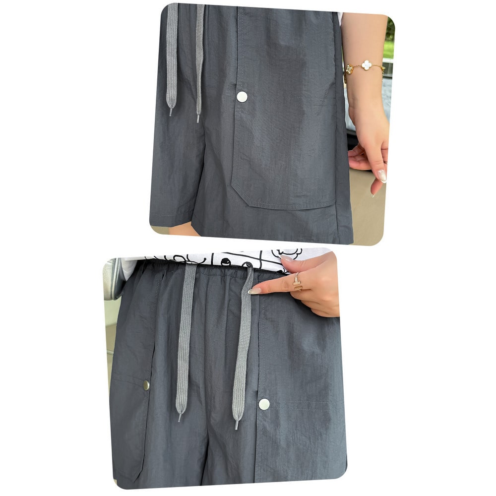 軽やかな穿き心地とトレンド感を兼ね備えたAラインカーゴショートパンツ14