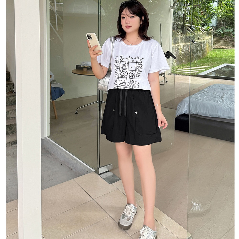 軽やかな穿き心地とトレンド感を兼ね備えたAラインカーゴショートパンツ3