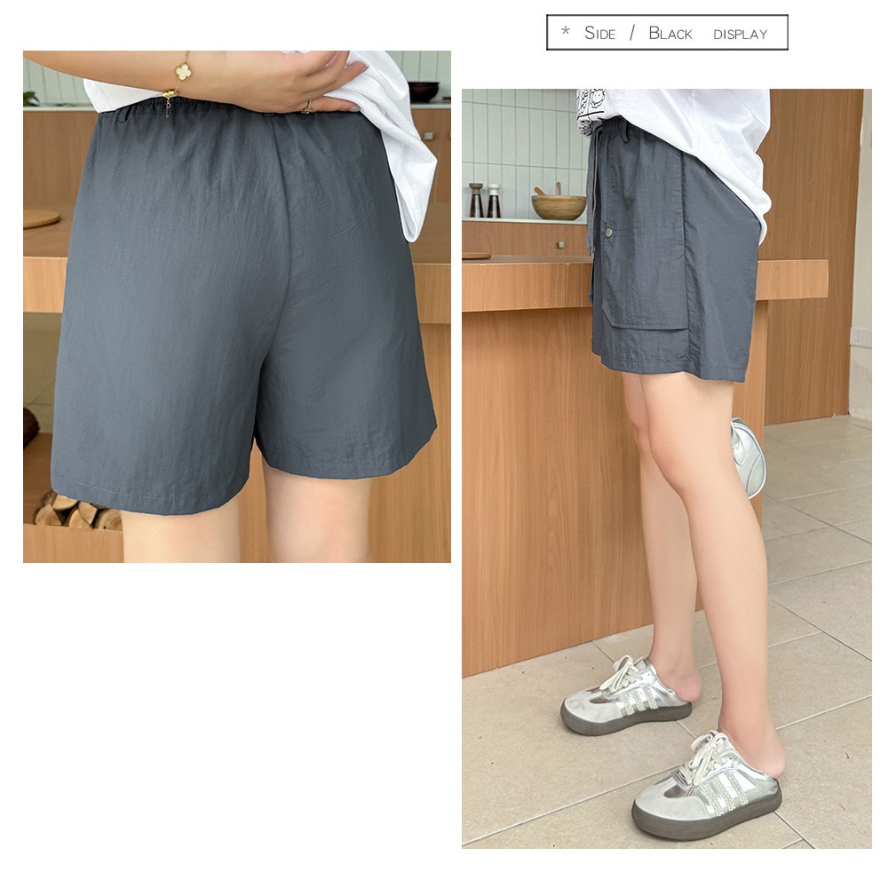 軽やかな穿き心地とトレンド感を兼ね備えたAラインカーゴショートパンツ8