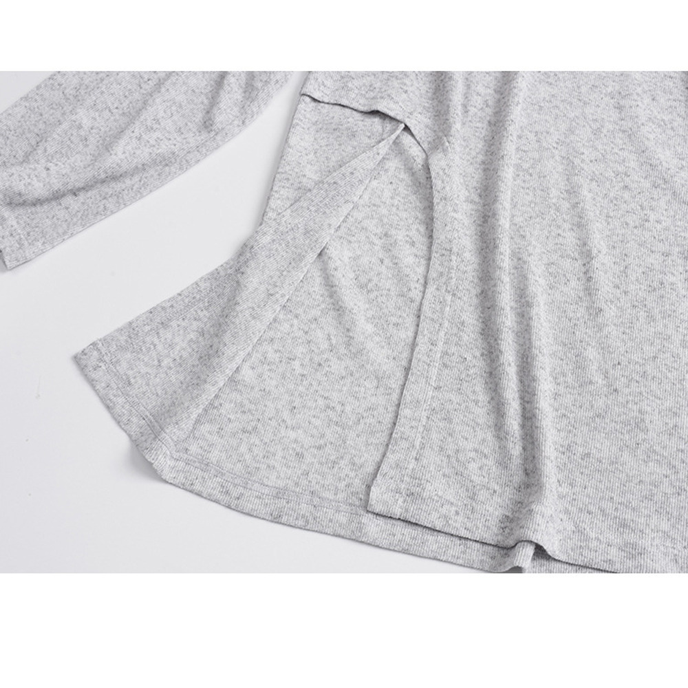 ゆったり抜け感のあるサイジング 裾スリット入りプルオーバー10