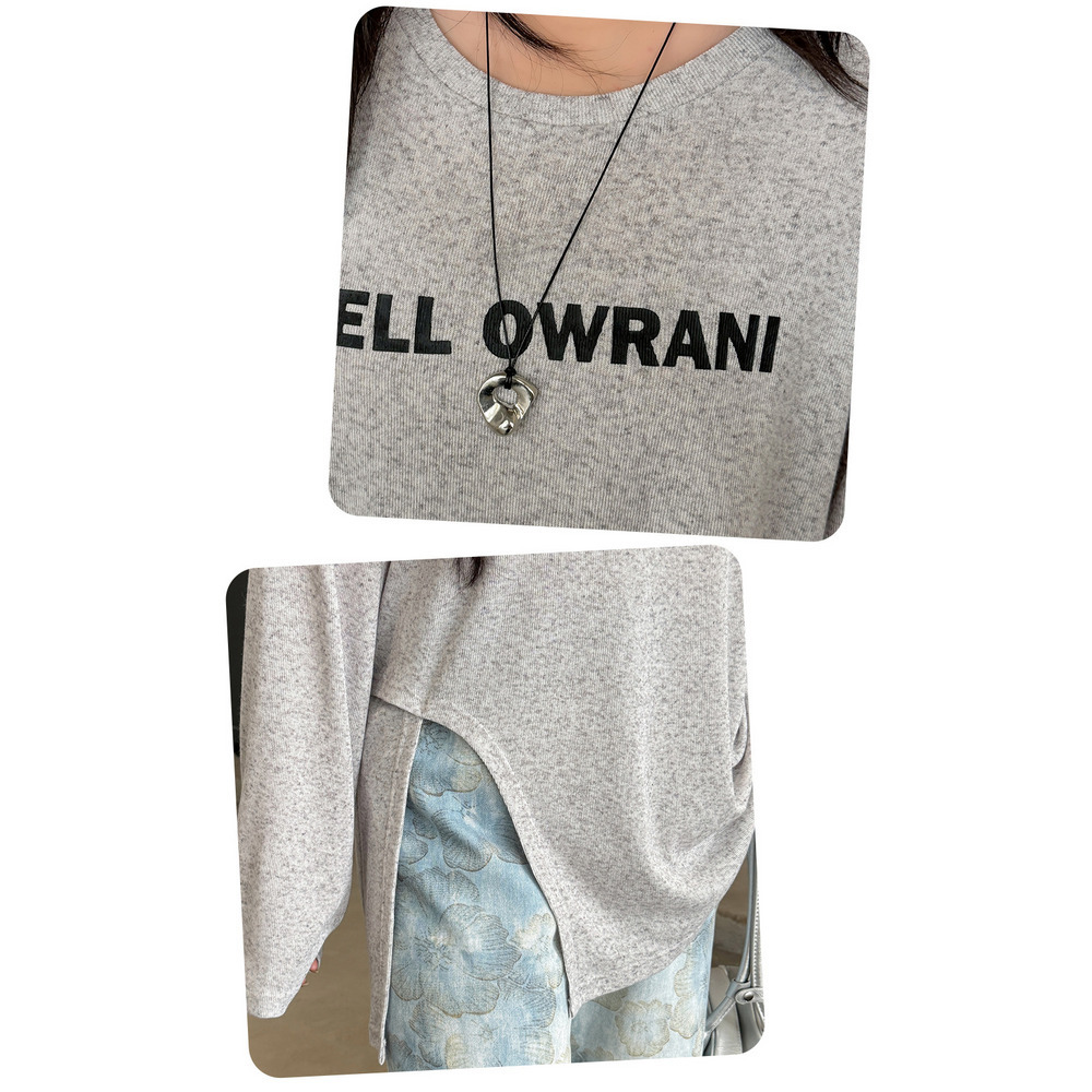 ゆったり抜け感のあるサイジング 裾スリット入りプルオーバー13