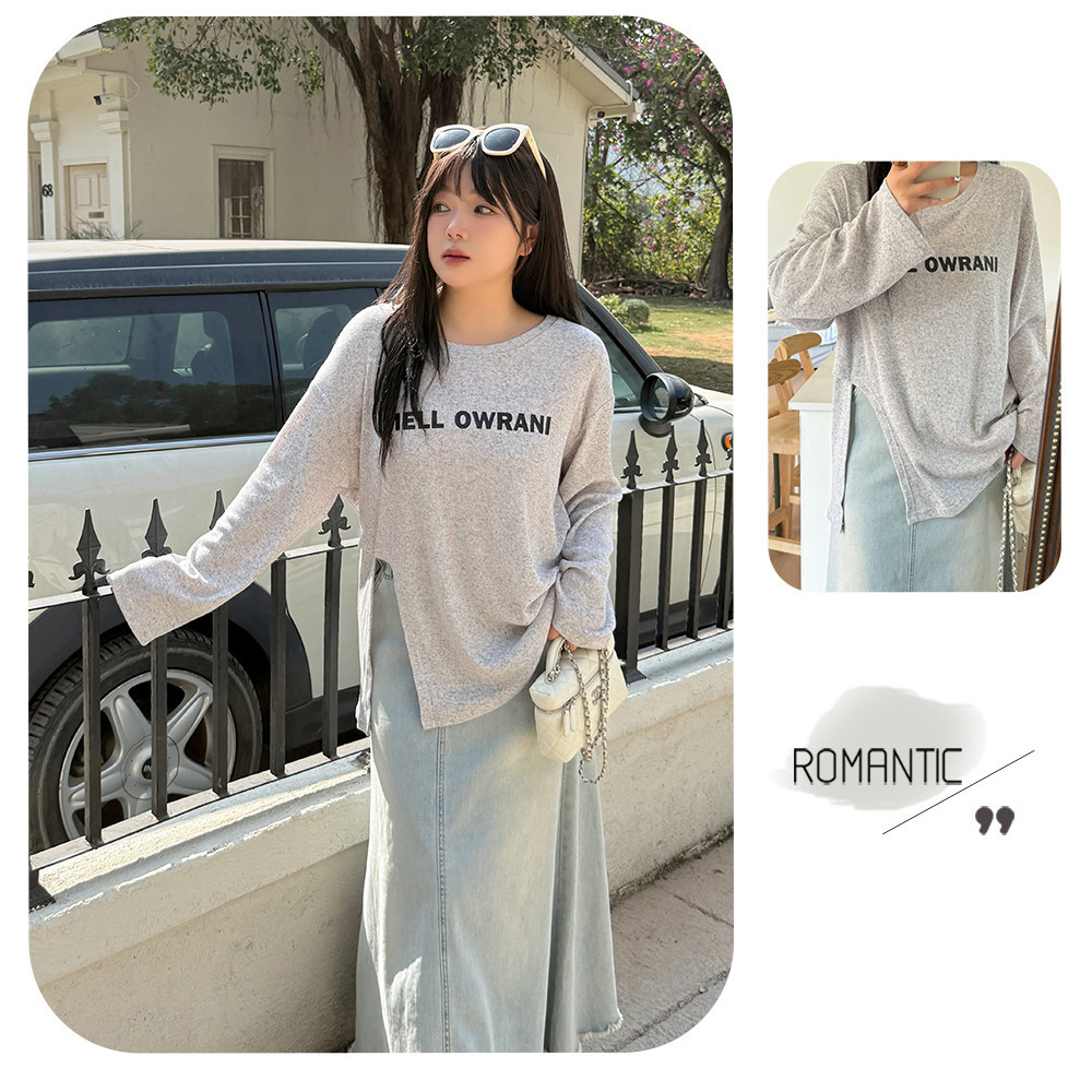 ゆったり抜け感のあるサイジング 裾スリット入りプルオーバー6