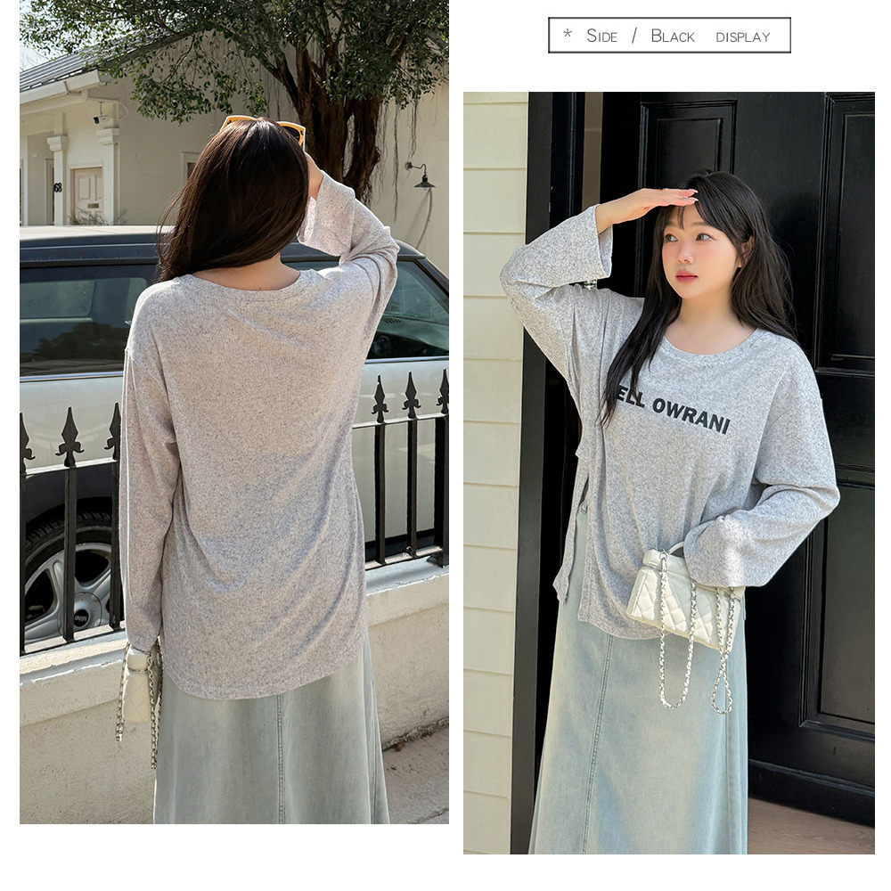 ゆったり抜け感のあるサイジング 裾スリット入りプルオーバー7