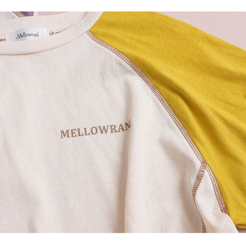 おしゃれなカラーブロックデザインのラグラン長袖Tシャツ13