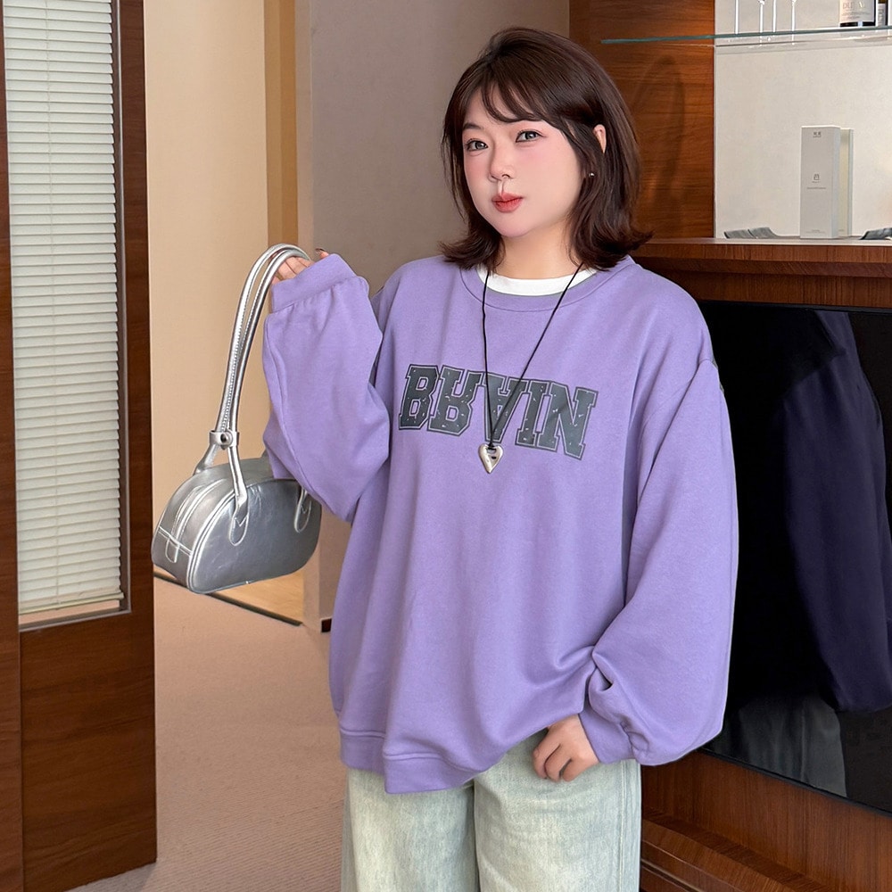 背面ボタン&切替デザイン。裏テリーロゴ入りカラーブロックスウェット2