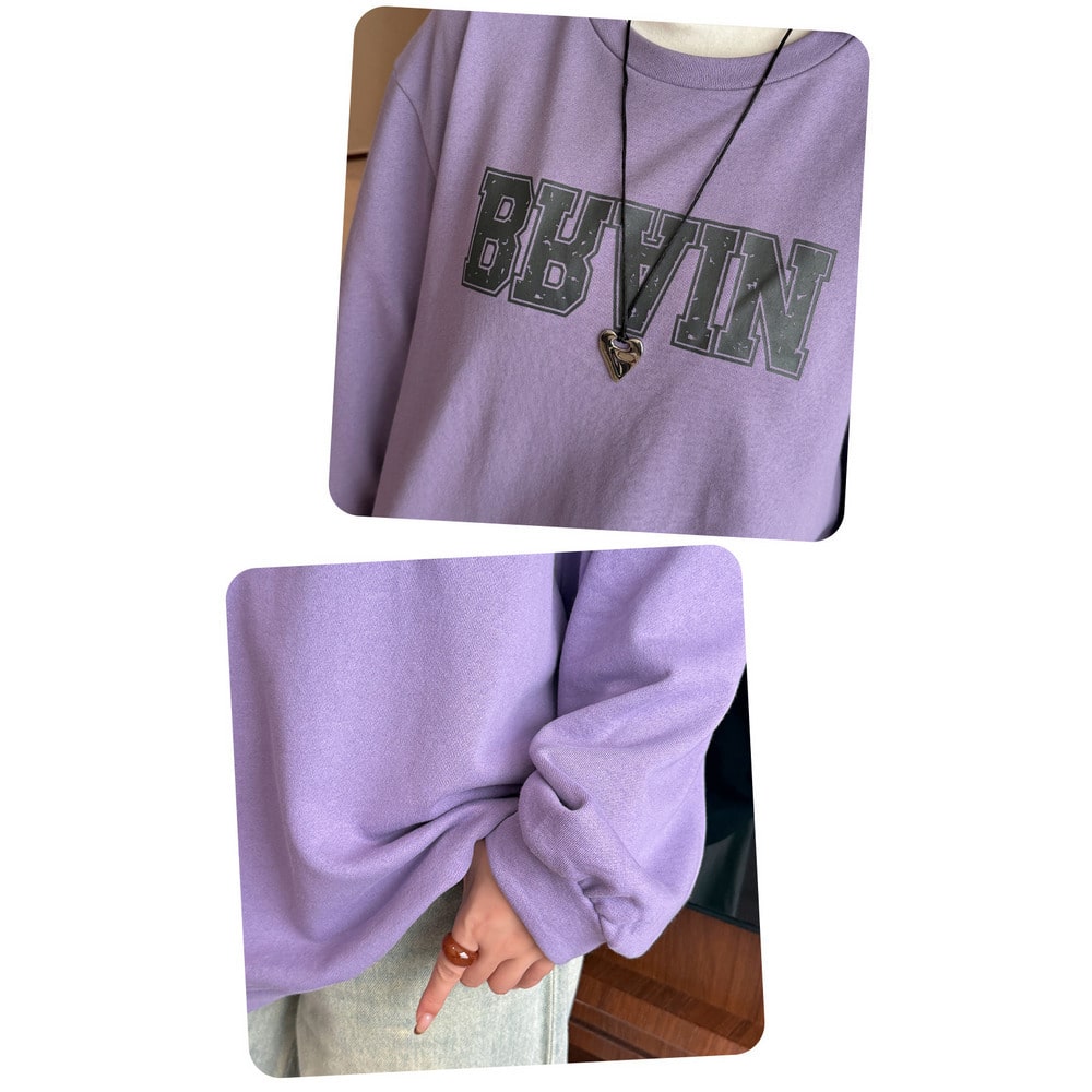 背面ボタン&切替デザイン。裏テリーロゴ入りカラーブロックスウェット5