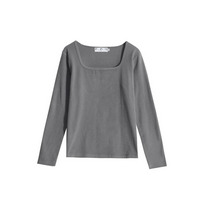 スクエアネック 大人のキレイ見えＴシャツ　大きいサイズ レディース