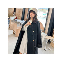 ホワイトステッチデザインがモダン！ トレンチコート2カラー　大きいサイズ レディース