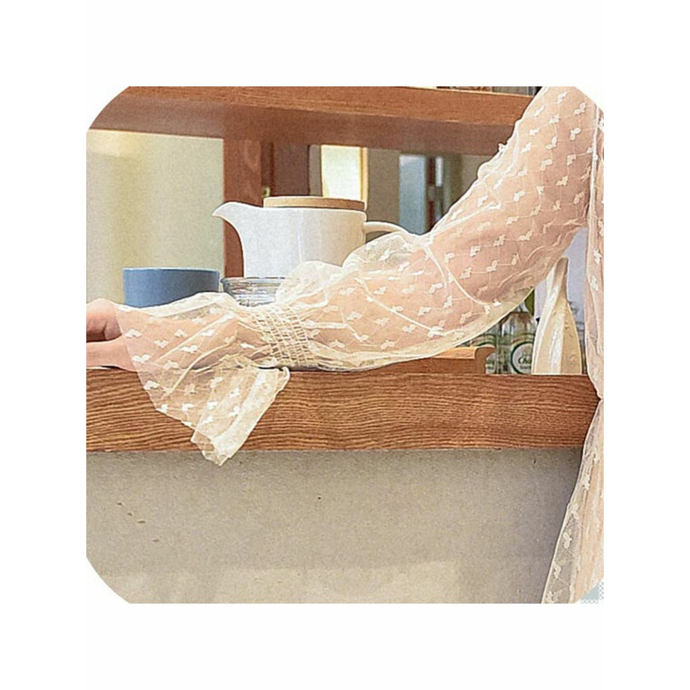 シアーなハート柄メッシュワンピースとインナーワンピースのセット 海外インポート服 sanmaru9