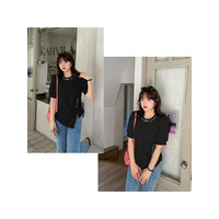 ちりめん皺のリンクル加工素材アシンメトリーデザイントップス　大きいサイズ レディース