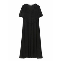 Ｖネックでシアーシフォンのフェアリーなエンパイアワンピース