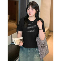 リラクシーできれいめシルエットのクルーネック半袖ロゴTシャツ