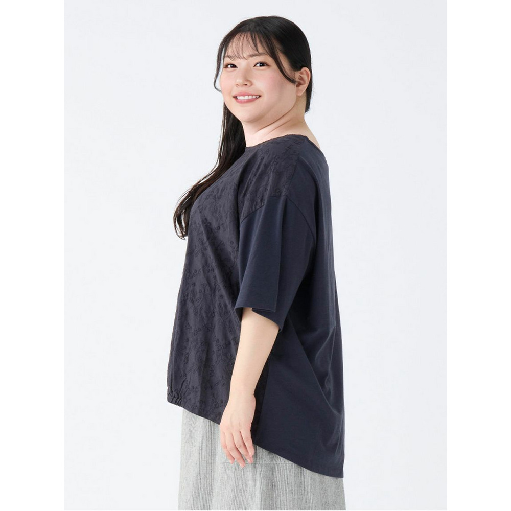 nojean　刺繍布帛切替Tシャツ5