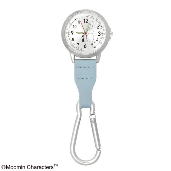 ムーミンカラビナ付きウォッチサックスブルー【アリノマ/Alinoma】 ムーミンカラビナ付きウォッチサックスブルー【アリノマ/Alinoma】