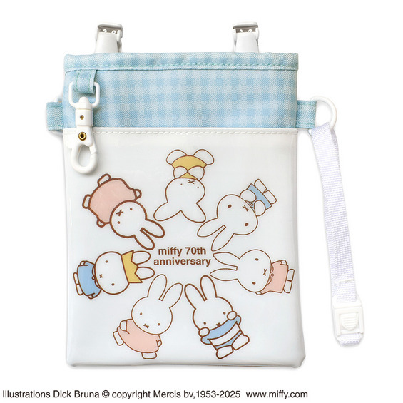 ミッフィー3WAYソフトペンポーチ70th anniversaryチェックブルー【アリノマ/Alinoma】 ミッフィー3WAYソフトペンポーチ70th anniversaryチェックブルー【アリノマ/Alinoma】