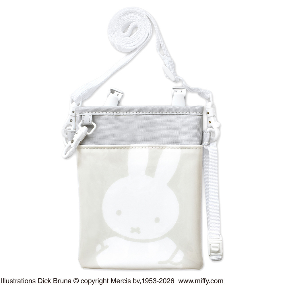 ミッフィー3WAYソフトペンポーチグレー