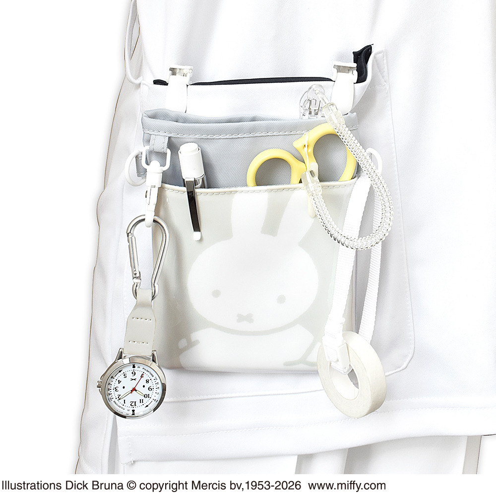 ミッフィー3WAYソフトペンポーチグレー1