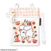 ムーミン3WAYソフトペンポーチギンガムチェックベージュ/ピンク
