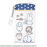 ミッフィー胸ポケット用ペンケースベージュ/ブルー