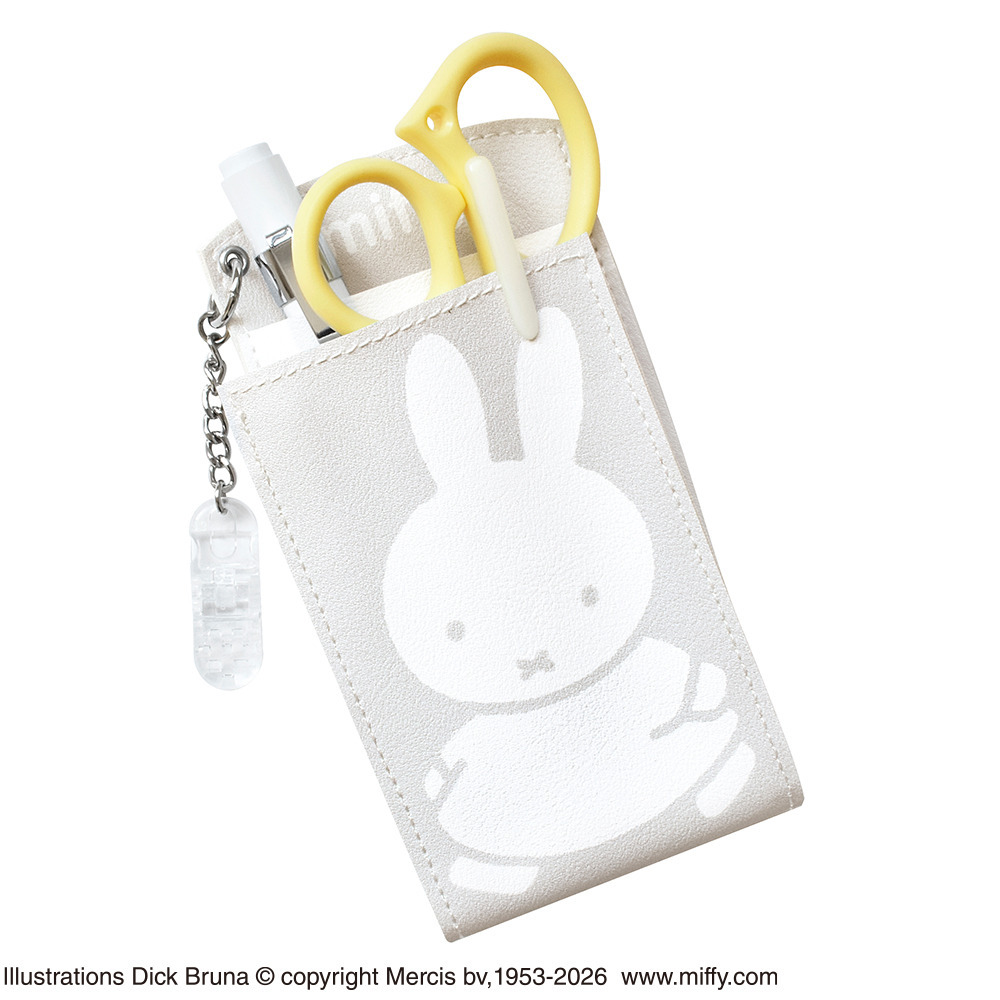 ミッフィー胸ポケット用ペンケースグレー1